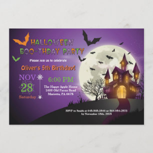 Invitation à la fête d'anniversaire d'Halloween