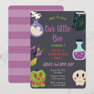 Invitation à la fête d'anniversaire d'Halloween éf