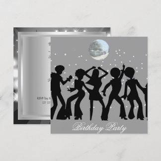 Invitation à la fête d'anniversaire Disco des anné