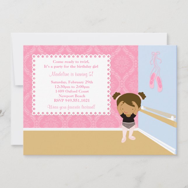 Invitation à la fête d'anniversaire du Ballet (Devant)