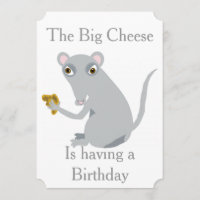 Invitation à la fête d'anniversaire du Big Cheese