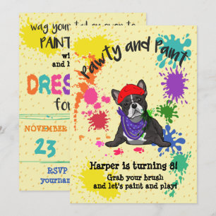 Invitation à la fête d'anniversaire du Bulldog fra