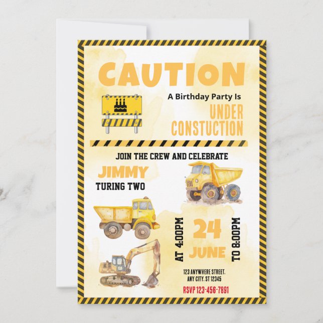 Invitation à la fête d'anniversaire du camion de c (Devant)