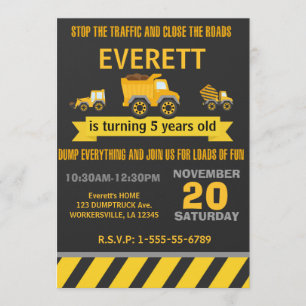 Invitation à la fête d'anniversaire du Camion de p