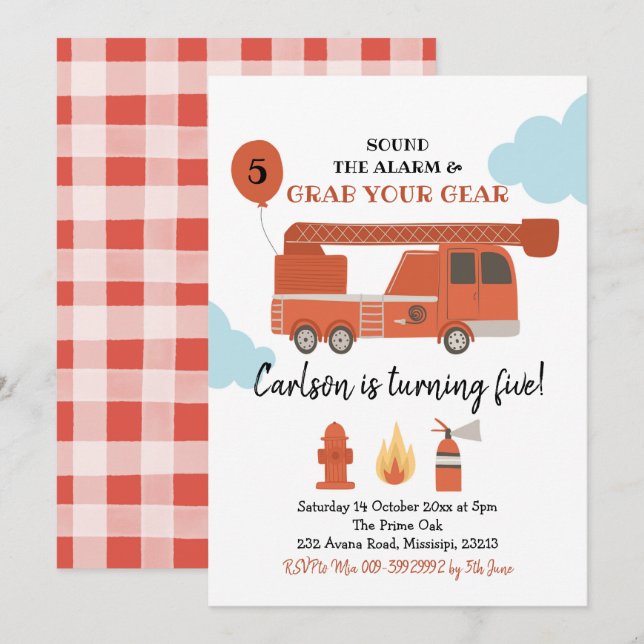 Invitation à la fête d'anniversaire du camion d'in (Devant / Derrière)