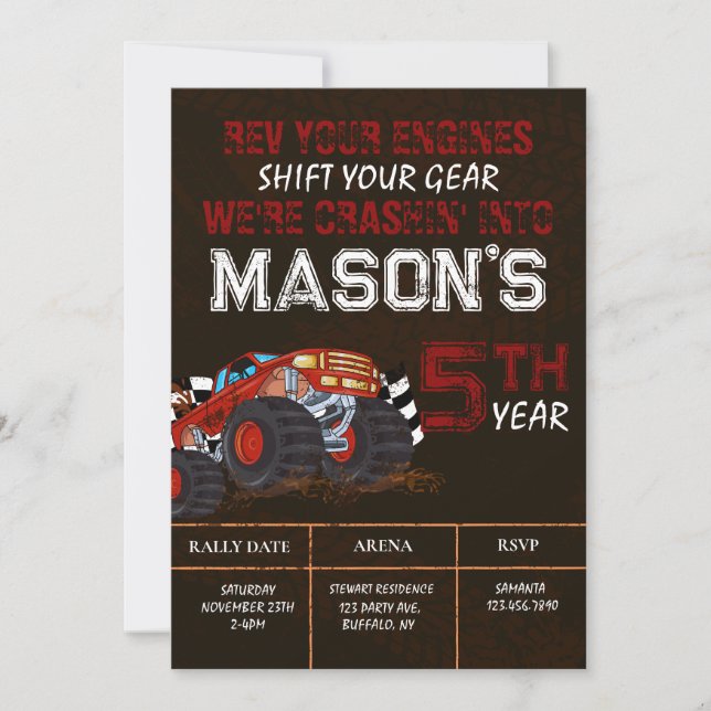 Invitation à la fête d'anniversaire du Camion Mons (Devant)