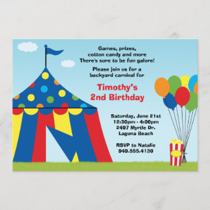 Invitation à la fête d'anniversaire du Carnaval
