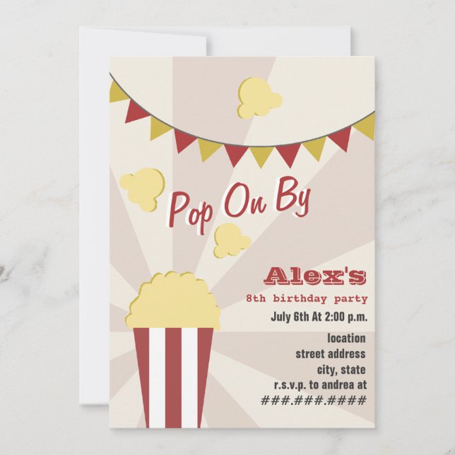 Invitation à la fête d'anniversaire du Carnaval de (Devant)