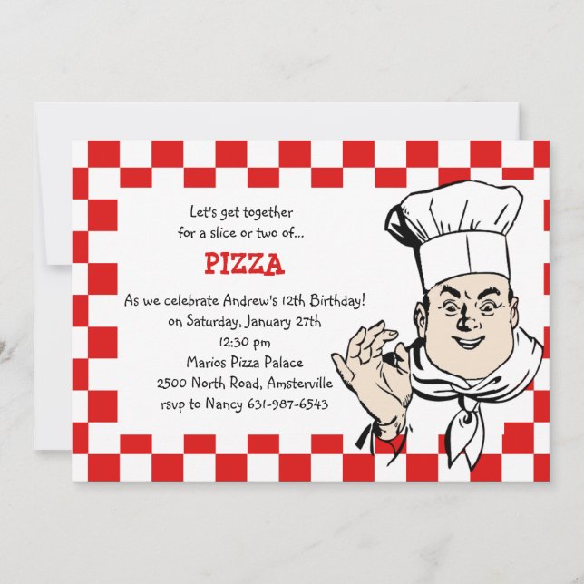 Invitation à la fête d'anniversaire du Chef (Devant)