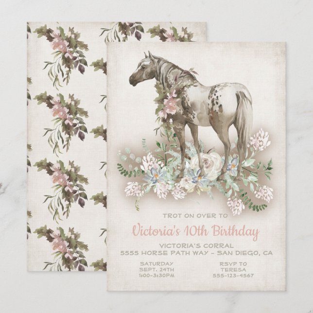 Invitation à la fête d'anniversaire du Cheval Blan (Devant / Derrière)