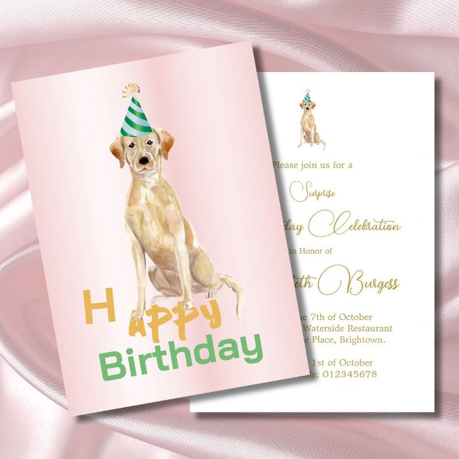 Invitation à la fête d'anniversaire du chien du La (Créateur téléchargé)