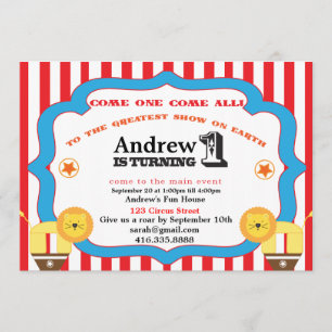 Invitation à la fête d'anniversaire du Cirque 1er