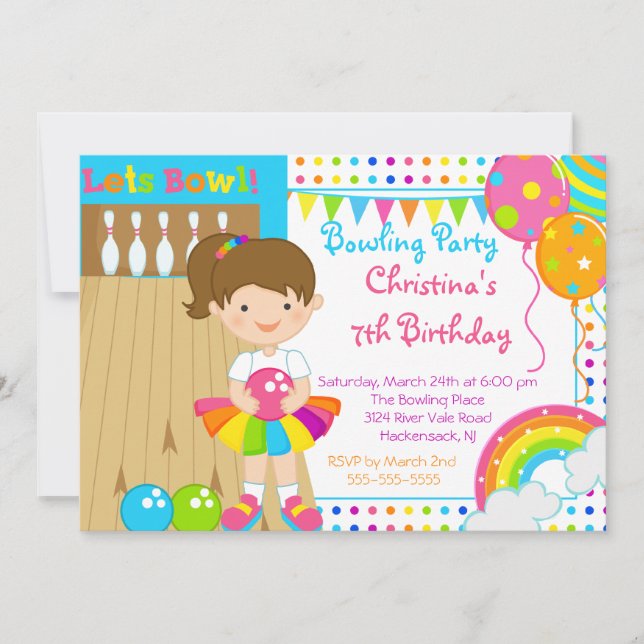 Invitation à la fête d'anniversaire du Cute Girls  (Devant)