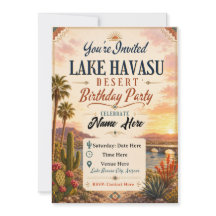 Invitation à la fête d'anniversaire du désert du l