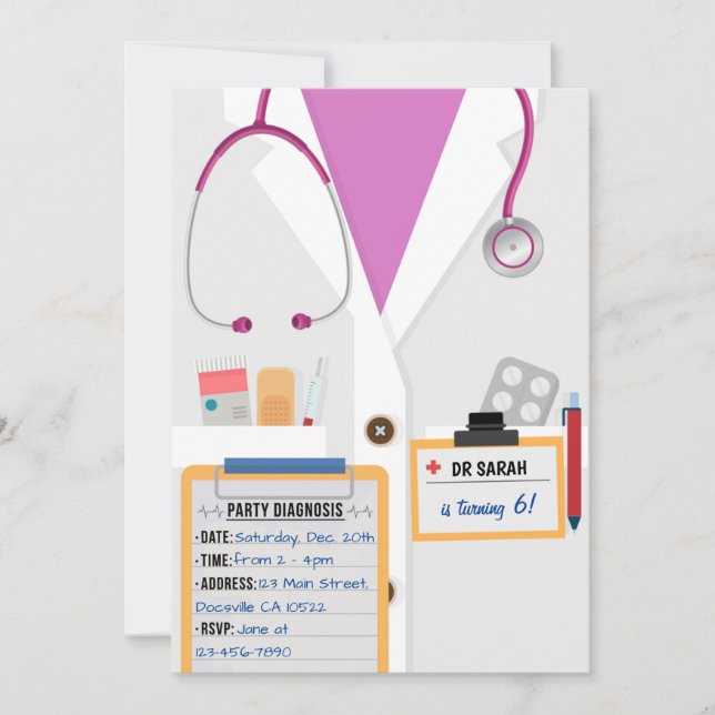 Invitation à la fête d'anniversaire du Docteur ros (Devant)