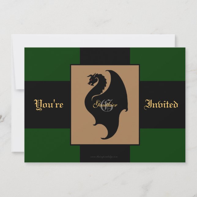 Invitation à la fête d'anniversaire du Dragon Ride (Devant)