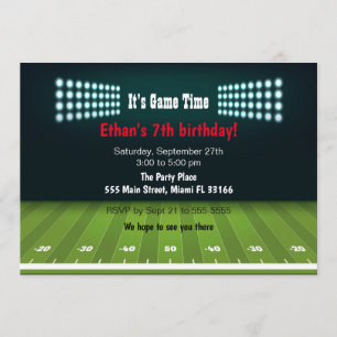 Invitation à la fête d'anniversaire du football am