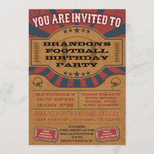Invitation à la fête d'anniversaire du football Vi