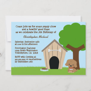 Invitation à la fête d'anniversaire du garçon de l