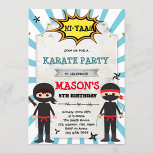 Invitation à la fête d'anniversaire du karaté
