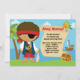 Invitation à la fête d'anniversaire du Pirate