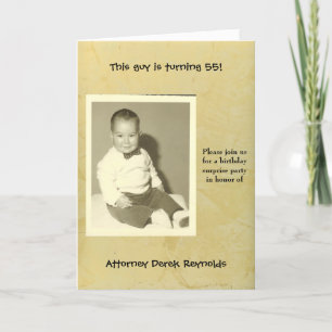 Invitation à la fête d'anniversaire du procureur s