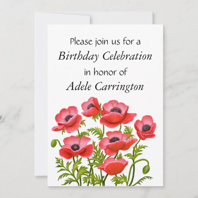 Invitation à la fête d'anniversaire du Red Garden  (Devant)