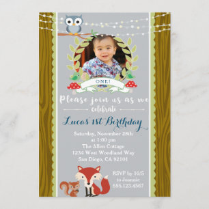 Invitation à la fête d'anniversaire du renard des