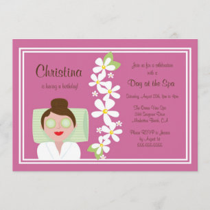 Invitation à la fête d'anniversaire du Spa Day