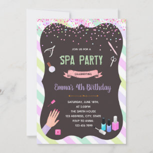 Invitation à la fête d'anniversaire du spa Glam