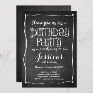 invitation à la fête d'anniversaire du tableau