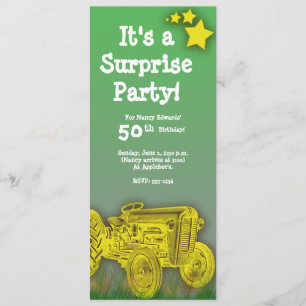 Invitation à la fête d'anniversaire du tracteur [â