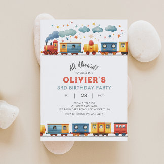 Invitation à la fête d'anniversaire du train