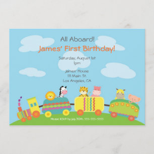 Invitation à la fête d'anniversaire du train pour