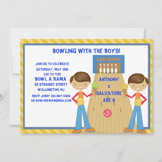 Invitation à la fête d'anniversaire du Twin Boys B (Devant)