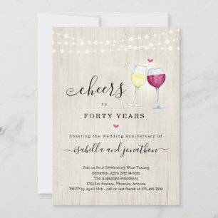 Invitation à la fête d'anniversaire du vin