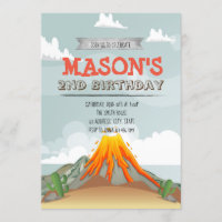 Invitation à la fête d'anniversaire du volcan