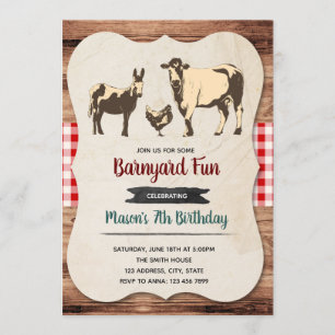 Invitation à la fête d'anniversaire du zoo