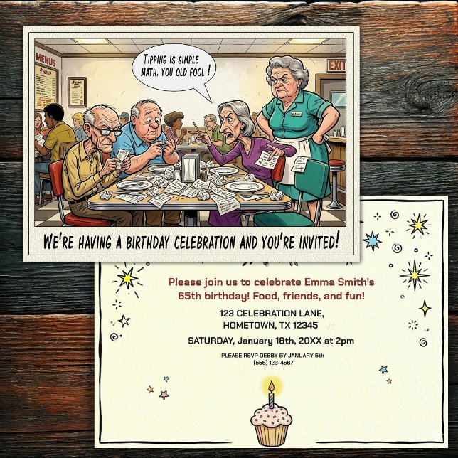 Invitation à la fête d'anniversaire d'une personne (Créateur téléchargé)