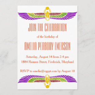 Invitation à la fête d'anniversaire égyptienne