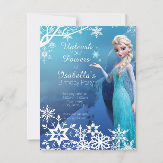 Invitation A La Fete D Anniversaire Elsa Frozen Zazzle Ca