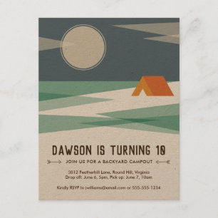 Invitation à la fête d'anniversaire, garçon, campo