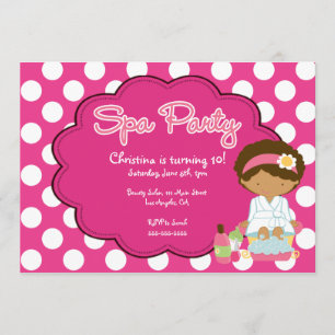 Invitation à la fête d'anniversaire le jour Spa