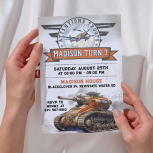 Invitation à la fête d'anniversaire militaire de l