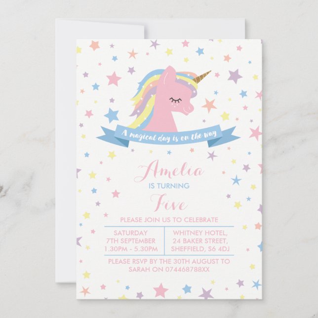 Invitation à la fête d'anniversaire organisée par  (Devant)