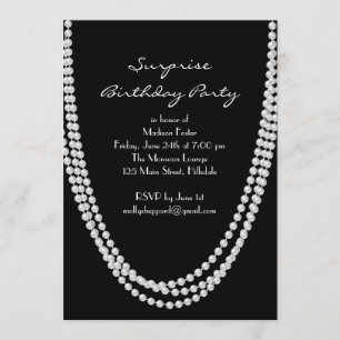 Invitation à la fête d'anniversaire Pearl Surprise