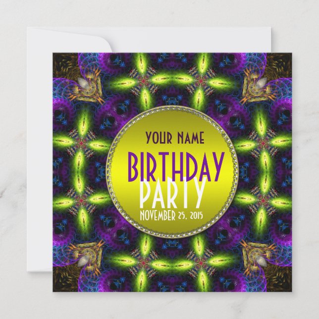 Invitation à la fête d'anniversaire pour adultes (Devant)