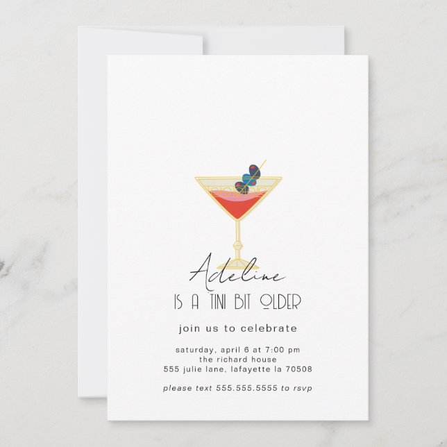 Invitation à la fête d'anniversaire pour adultes M (Devant)