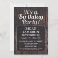 Invitation À La Fête D'Anniversaire Pour Homme Adu