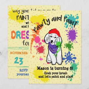 Invitation à la fête d'anniversaire pour un chien 